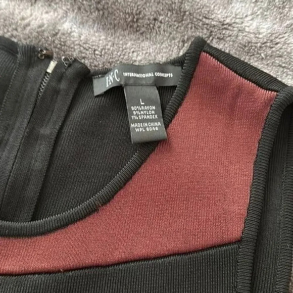 INC International Concepts Striped Bodycon Dress Large - Picture 3 of 5